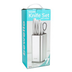 set cutite cu suport - 7 bucati - otel inoxidabil