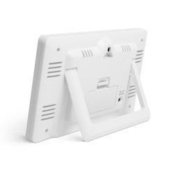 termometru digital si ceas cu alarma - exterior / interior - usb, baterie - alb