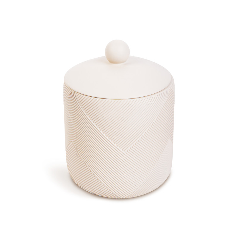 pahar baie cu capac - bej mat