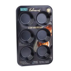 tava pentru 6 briose baker's secret enhance collection - 29,4 x 18,1 x 3,3 cm