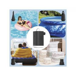 pompa aer electrica sandberg 420-93, lanterna, acumulator li-ion, usb-c