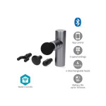 aparat de masaj pentru sportivi, 4 capete, 5 moduri de masaj, bluetooth, gri, nedis aparat de masaj pentru sportivi, 4 capete, 5 moduri de masaj, bluetooth, gri, nedis