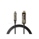 cablu usb-c - hdmi activ optic (aoc), 4k60hz, 20m, negru, nedis