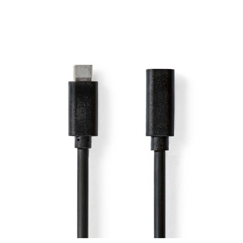 cablu usb-c tata - usb-c mama, 2m, 4k60hz, 60w, negru, nedis