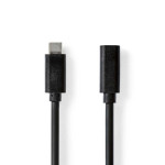 cablu usb-c tata - usb-c mama, 2m, 4k60hz, 60w, negru, nedis