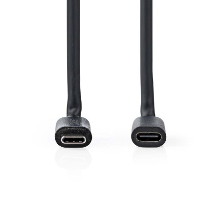 cablu usb-c tata - usb-c mama, 2m, 4k60hz, 60w, negru, nedis