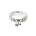 cablu usb-c tata - hdmi tata, 4k 60hz, 2m, aluminiu, nedis