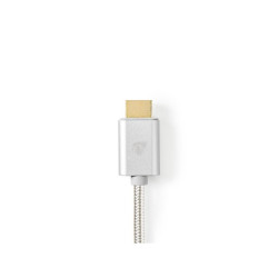 cablu usb-c tata - hdmi tata, 4k 60hz, 2m, aluminiu, nedis