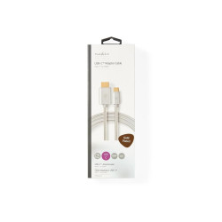 cablu usb-c tata - hdmi tata, 4k 60hz, 2m, aluminiu, nedis