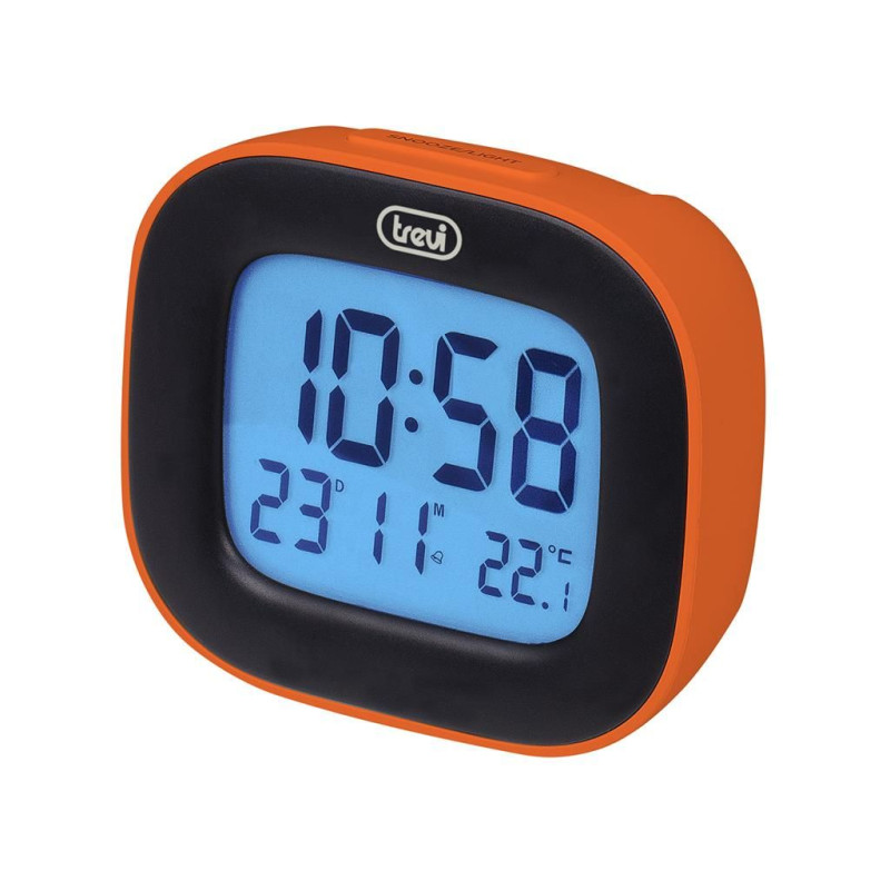 ceas desteptator cu lcd sld 3875, termometru, portocaliu, trevi ceas desteptator cu lcd sld 3875, termometru, portocaliu, trevi