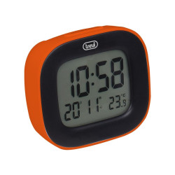 ceas desteptator cu lcd sld 3875, termometru, portocaliu, trevi