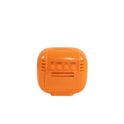 ceas desteptator cu lcd sld 3875, termometru, portocaliu, trevi