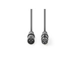 cablu audio xlr 3-pin mama - xlr 3-pin tata 15m gri nedis cablu audio xlr 3-pin mama - xlr 3-pin tata 15m gri nedis