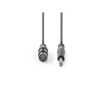 cablu audio stereo nedis xlr 3-pin mama - 6.35 mm tata 1.5m gri nedis
