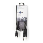 cablu audio stereo 2x 6.35 mm tata - 2x rca tata 1.5 m, gri, nedis cablu audio stereo 2x 6.35 mm tata - 2x rca tata 1.5 m, gri, nedis