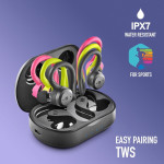 casti bluetooth in-ear ngs artica jogger, redare pana la 10 ore, ip67 negru