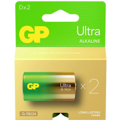 baterie alcalina ultra gp r20 (d) 2 buc