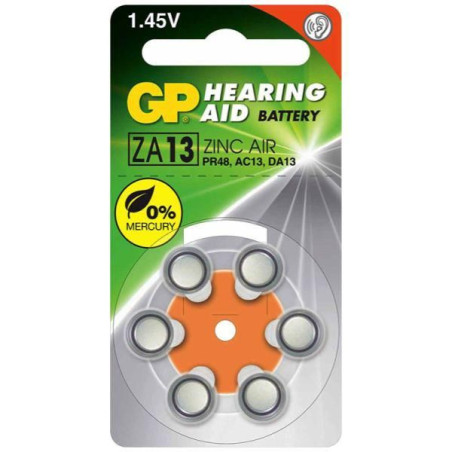 baterie auditiva gp 7.9 x 5.4 mm, 1.45v, 6 buc/blister