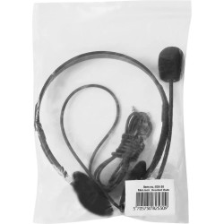 casti headset sandberg 825-30 bulk, jack 3.5mm, microfon, negru
