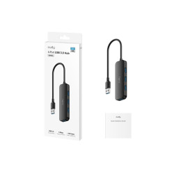 hub usb 3.0 cudy uh40a, 4x usb3.0, negru