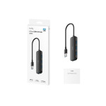 hub usb 3.0 cudy uh40a, 4x usb3.0, negru
