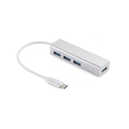 hub usb-c - 4x usb 3.0 sandberg 336-20 saver, aluminiu