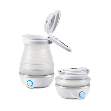 fierbator de apa pliabil 0.8l, 820w, recipient din silicon, alb, compa g3ferrari