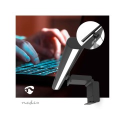 lampa led pentru monitor nedis, 40cm, 3000-6700k, butoane tactile