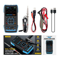 osciloscop digital portabil cu multimetru, 2 canale, 50ms/s, 10mhz, fnirsi 2c23t