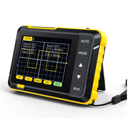 osciloscop digital portabil, 1 canal, 2.5ms/s, 200khz, fnirsi dso152/o, pachet optional, sonde, adaptor bnc, cleme crocodil
