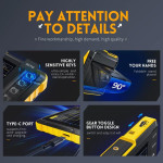 osciloscop digital portabil, 1 canal, 2.5ms/s, 200khz, fnirsi dso152/o, pachet optional, sonde, adaptor bnc, cleme crocodil