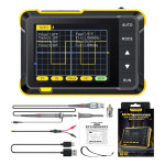 osciloscop digital portabil, 1 canal, 2.5ms/s, 200khz, fnirsi dso152/o, pachet optional, sonde, adaptor bnc, cleme crocodil