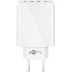 incarcator retea goobay, 4x usb-a, 30w, design slim, alb