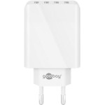 incarcator retea goobay, 4x usb-a, 30w, design slim, alb