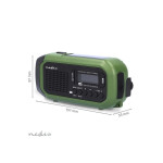 radio portabil de urgenta, dab+, fm, 5w, ecran 1,46", panou solar, negru/verde, nedis radio portabil de urgenta, dab+, fm, 5w, ecran 1,46", panou solar, negru/verde, nedis