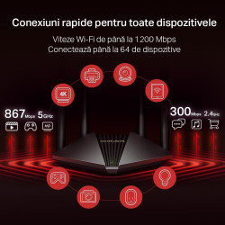 router wireless mercusys mr30g, ac1200 dual band gigabit
