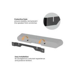 suport soundbar de perete sonos ray, max 2 kg, nedis
