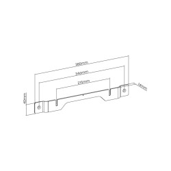 suport soundbar de perete sonos ray, max 2 kg, nedis