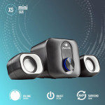 boxe multimedia 2.1, 20w, usb, comet ngs
