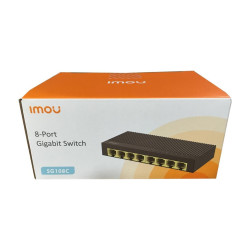 switch imou sg108c, 8 porturi gigabit, 10/100/1000mbps, carcasa plastic, negru
