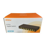 switch imou sg108c, 8 porturi gigabit, 10/100/1000mbps, carcasa plastic, negru