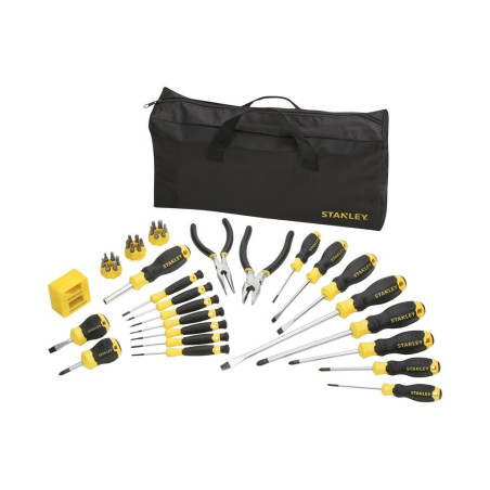 set 39 piese, surubelnite, geanta depozitare si transport, stht0-62114 stanley