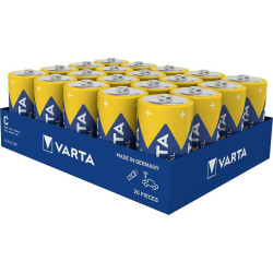 baterie alcalina industriala r14 (c) set 20 bucati infoliate varta