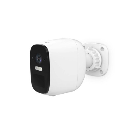 camera de supraveghere pentru exterior wifi nedis, 4mp, ip66, autonomie 10 luni, senzor miscare, alb