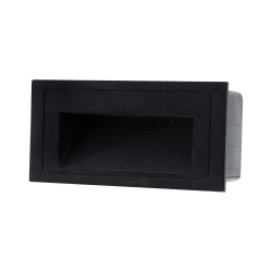 spot incastrat treapta led 3w 3000k ip54, negru, erste
