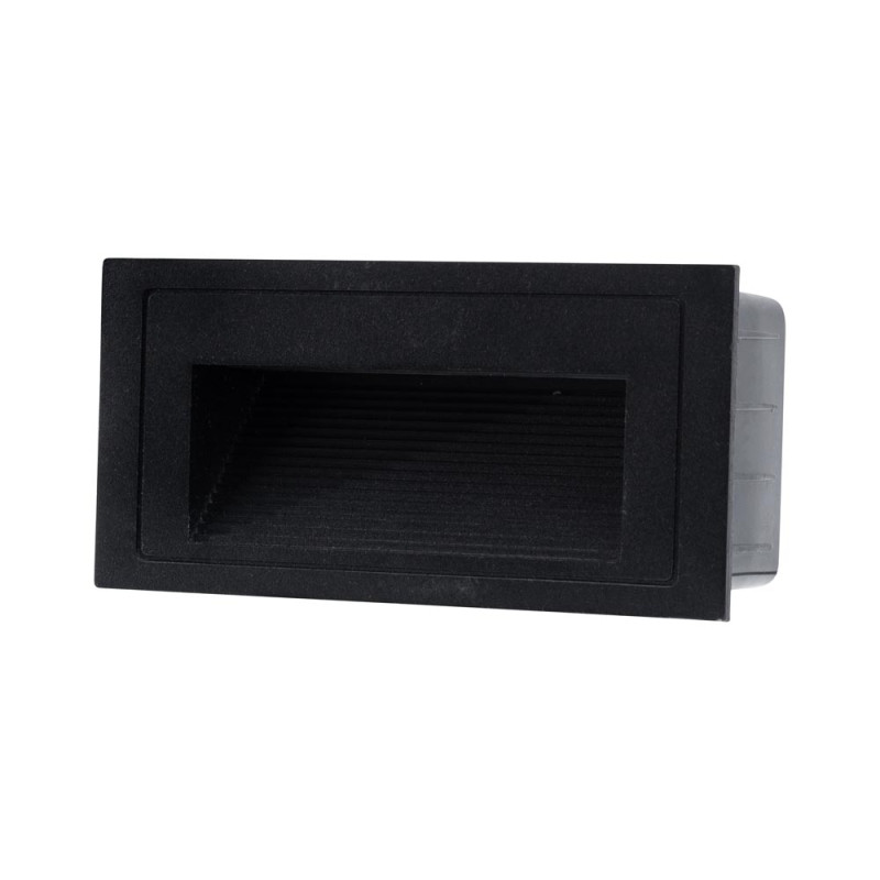 spot incastrat treapta led 3w 3000k ip54, negru, erste