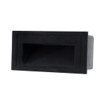 spot incastrat treapta led 3w 3000k ip54, negru, erste