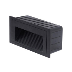 spot incastrat treapta led 3w 3000k ip54, negru, erste