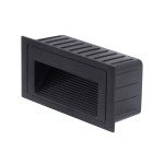 spot incastrat treapta led 3w 3000k ip54, negru, erste