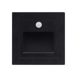 spot incastrat treapta cu senzor led 3w 3000k ip54, negru, erste